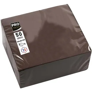 ProNappe Servietten braun 2-lagig 20,0 x 20,0 cm, 50 St.
