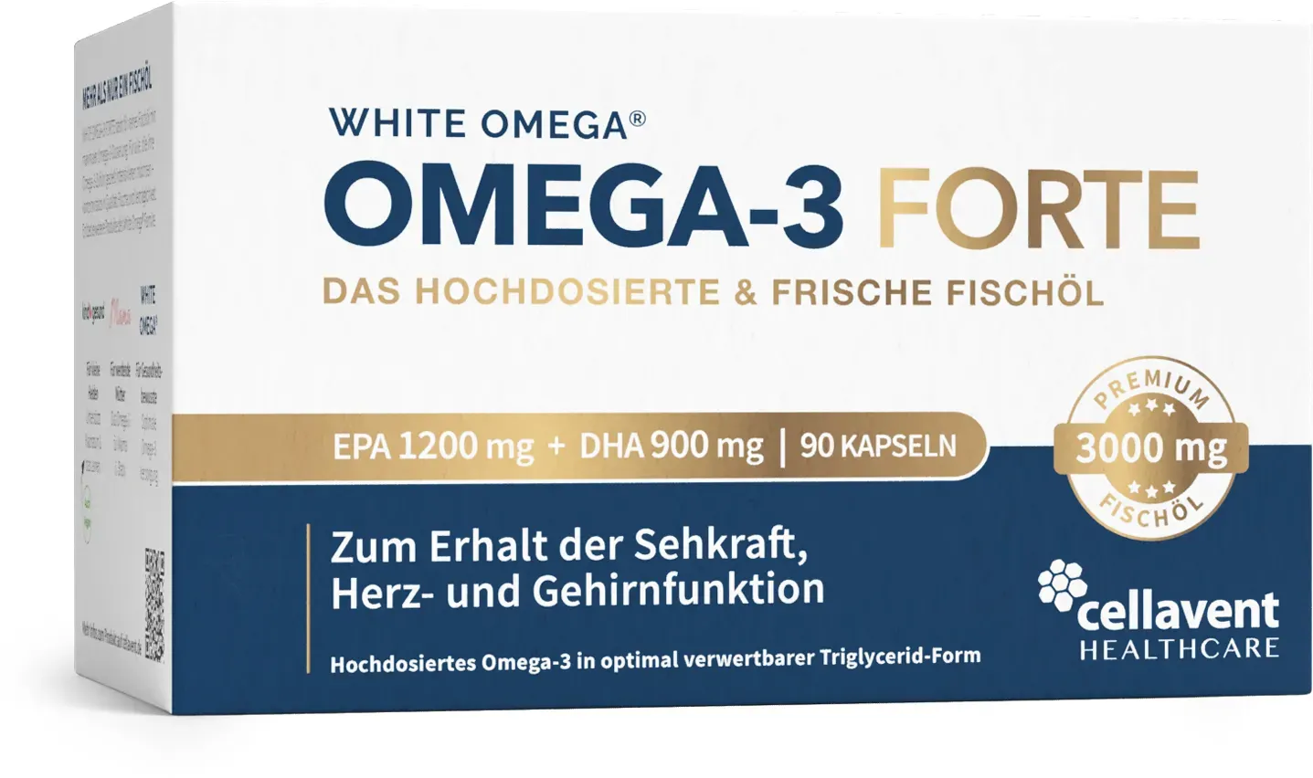 Omega-3 Kapseln hochdosiert · WHITE OMEGA FORTE 1 Monat