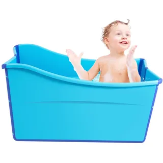Mobile Faltbare Badewanne, 87X46X56.5CM mit Klappbadewanne Unter 1.6m Kinder oder Erwachsene, Polierte PP-Materialien Faltbadewanne für das kleines Badezimmer