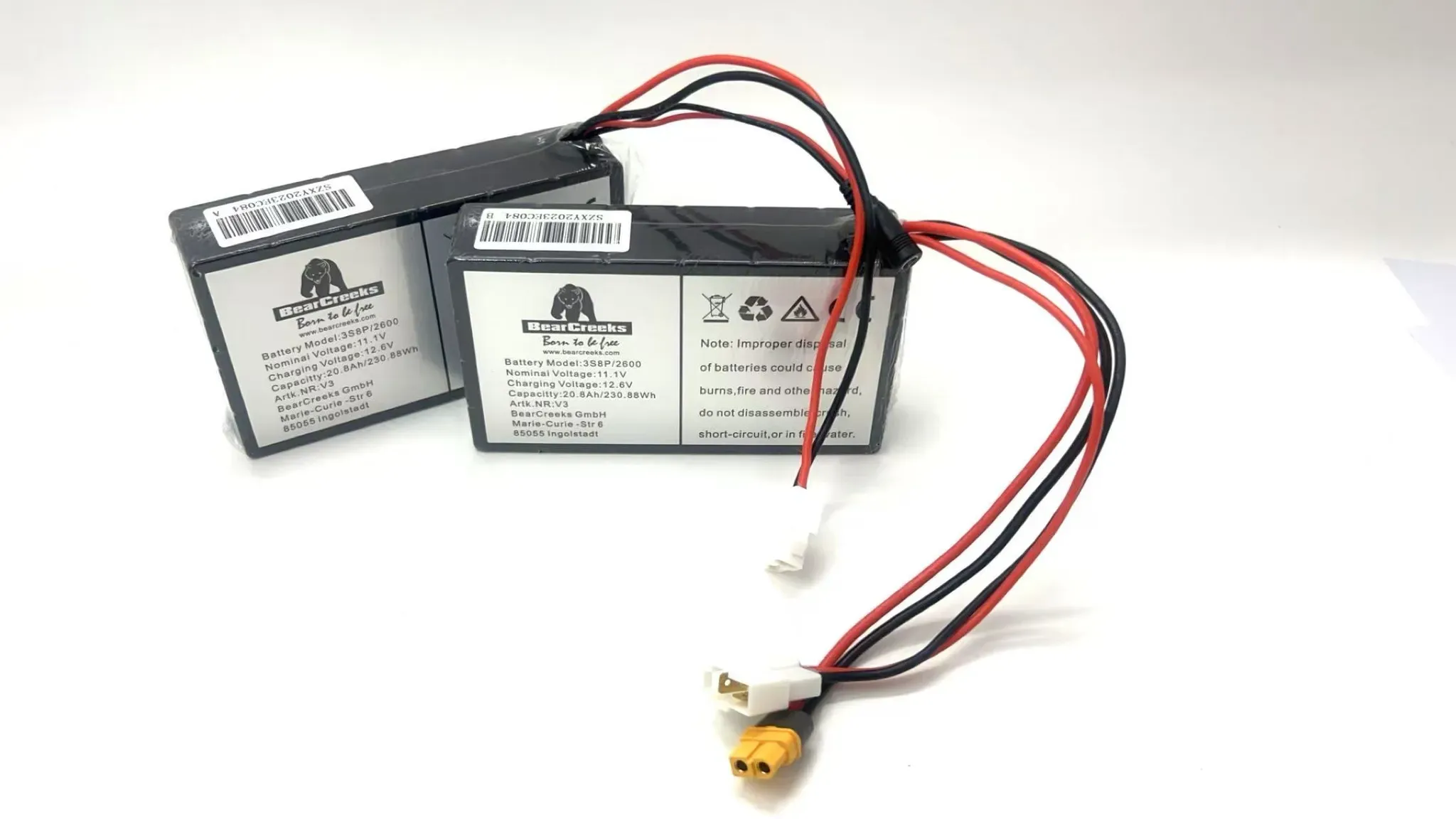 Lithium-Batterien für BearCreeks iCatcher Futterboot