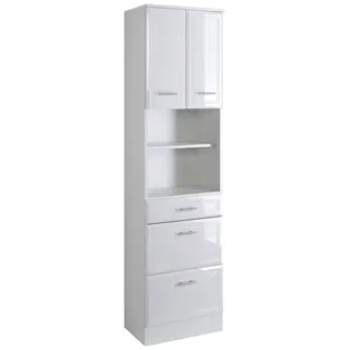 WELLTIME Neapel Hochschrank 50 x 193 x 34 cm Weiß MDF