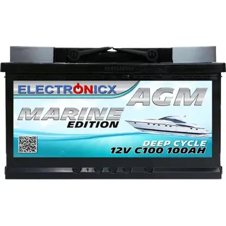 Electronicx Marine Edition AGM Batterie 100 AH 12V 17,5 x 19 cm
