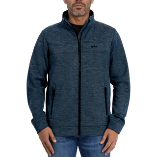 Kjelvik Herren Jacke Knitwear Strickjacke mit leichtem Fleecefutter Strickfleecejacke (DE/NL/SE/PL, Alphanumerisch, XL, Regular, Regular, blau) - XL