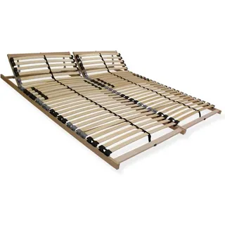 Sleepneo - Premium Lattenrost 180x200, Punktelastischer 7 Zonen Lattenrahmen Buche, 28 Latten, Federholzrahmen made in germany, verstellbar, 2x