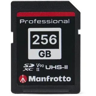 Manfrotto 256GB SD Professional Speicherkarte, UHS-II, V90, U3 280 MB/s Lesen, 250MB/s Schreiben, Speicherkarte für Digitale Spiegelreflexkameras und Videokameras Bilder, Wasser- und staubgeschützt