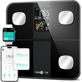 RUNSTAR Körperfettwaage Schwarz