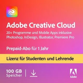 Adobe Creative Cloud Individual Student & Teacher für Windows & Mac OS