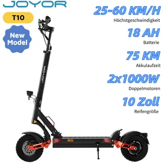🔥JOYOR Faltbarer Elektroroller Dual motor Offroad 2OOOW 60V/18AH 6Okmh eScooter
