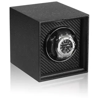 MODALO Uhrenbeweger TWIST 1 Uhr, (Uhrenboxen, Uhrenkasten Uhrenbeweger 1 Uhr) schwarz