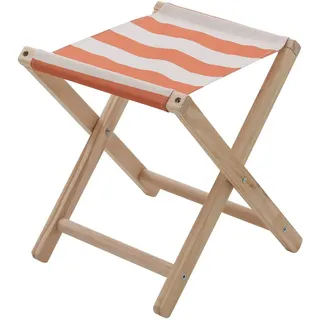 Klapphocker Aus Holz Gestreifte Leinwand - 5five
