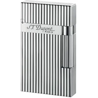 S.T. Dupont D-016817 Ligne 2 Feuerzeug, vertikale Linien, Silber