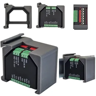 Hutschienenhalter grau passend für Shelly ADDON + PLUS Serie + GEN3