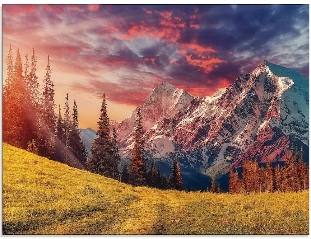 Artland Alpines Hochland Wandbild (80 x 60 cm)