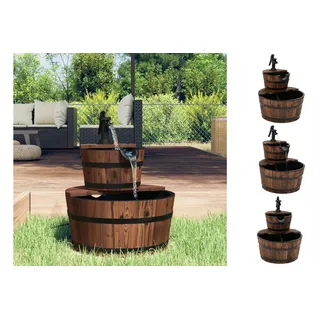 vidaXL Gartenbrunnen mit Pumpe 44,5x44,5x58 cm Massivholz Tanne