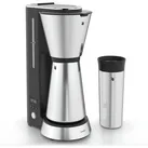 WMF Kleine Filterkaffeemaschine Thermoskanne Thermobecher Timer Küchenminis 870W, Filterkaffeemaschine, Silber