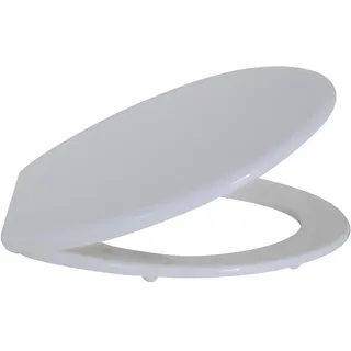 MSV WC-Sitz mit Kunststoff-Scharniere 45 cm x 37 cm x 5,6 cm Weiß