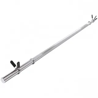 ScSPORTS ScSPORTS® Langhantelstange - 120/140/160/180 cm, 30mm, bis 120kg, Stahl, Chrom, Stern-/Federverschluss - Langhantel, Hantelstange, Langhantel-Stange, Bankdrücken (Federverschluss (120 cm))