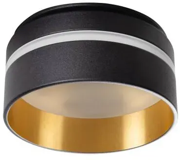 Kanlux Govik mit Lichtring Einbaustrahler schwarz gold für GU10 Downlight 68mm Öffnung Kanlux 29234