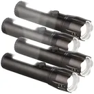 4er-Set 2in1-Akku-LED-Taschenlampen mit COB-LED-Arbeitsleuchte, 230 lm