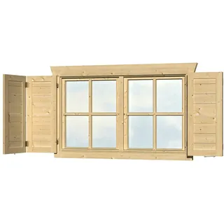 Fensterladen SKANHOLZ, beige (natur), Massivholz, Fensterläden