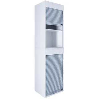 VCM my office Aktos XL Rollladenschrank weiß 2 Fachböden 50,0 x 40,0 x 186,0 cm