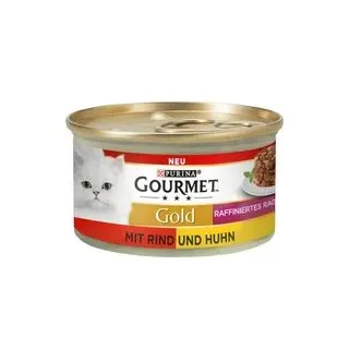 Gourmet Gold Raffiniertes Ragout 12 x 85 g - Rind & Huhn Duo