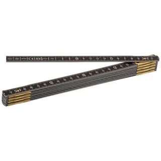 Metrica 21036, Aluminium, 2m, Gliedermaßstab, schwarz