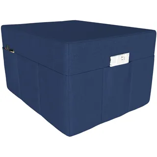 POKAR Husse für 3-teilige Faltmatratze Camping Matratze Gästematratze Feldbett Klappbett Gästebett Bodenmatratze Schlafmatratze 80 x 195 x 15 cm, Dunkelblau
