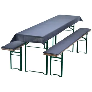 nyvi Bierbankauflagen Set 240 x 70 cm grau 3-tlg.