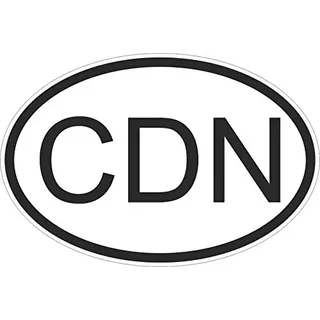 Akachafactory Ovaler Sticker, Länder-Code Kanada CND