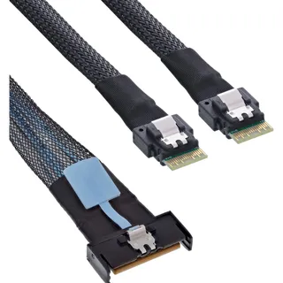 InLine MCIO Kabel x8 Stecker zu 2x 4i SFF-8654 Stecker - Kabel -