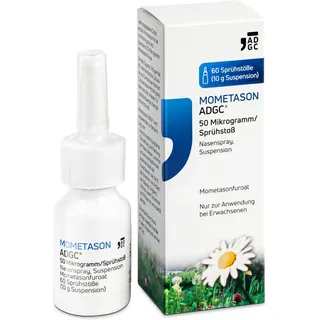 MOMETASON ADGC® 10g – Heuschnupfenspray m. 60 Sprühstößen – Nasenspray zur Linderung von Allergie Symptomen wie Schnupfen, verstopfter, laufender Nase, Juckreiz und Niesen - macht nicht müde