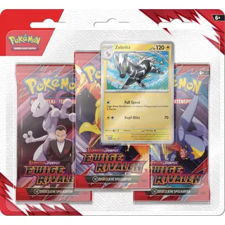 Pokémon Karmesin & Purpur Ewige Rivalen: Zebritz 3 Boosterpacks & 1 holografische Promokarte