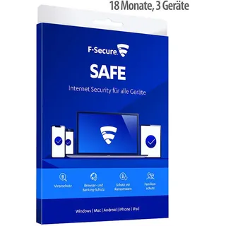 F-Secure SAFE Internet Security, 3 Geräte, 12 Monate + 6 Monate gratis