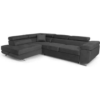 torana Ecksofa Aller L-form mit Schlaffunktion und Bettkasten in (Jasmine Links Ottomane