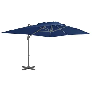 mit Aluminium-Mast 400 x 300 cm Azurblau