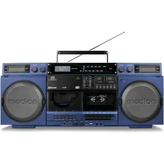 Medion LIFE® P66538 Retro-Boombox blau