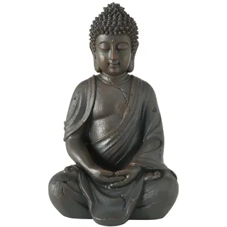 Boltze Dekofigur Buddha H.20 cm Kunstharz braun