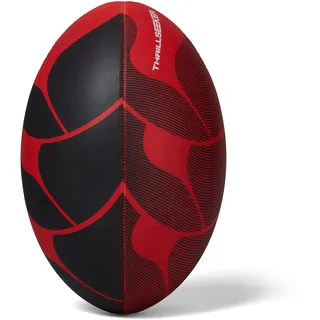 Canterbury Uni Thrillseeker Play Rugbyball | Standard-Griff | Trainingsball Rugbyball, Rot/Schwarz, 3