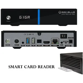 GiGaBlue UHD Trio 4K PRO - Combo Tuner, W-LAN 1200Mbps, 1 x DVB-S2X Tuner, 1 x DVB-C/T2 Tuner, schwarz