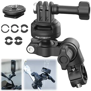 Honbobo Motorrad Mount für GoPro 13/DJI Osmo Action 5 Pro/DJI Osmo Pocket 3/Insta360 X5/Insta360 GO 3S/Insta360 X4/X3/GoPro 12 11/DJI Osmo Action 4 3 Rückspiegel Halterung Schnellspanner Adapter