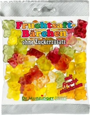 Dr. Munzinger Fruchtsaft-Bärchen ohne Zuckerzusatz 125 g