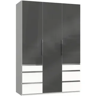 Level 150 x 216 x 58 cm weiß/Grauglas