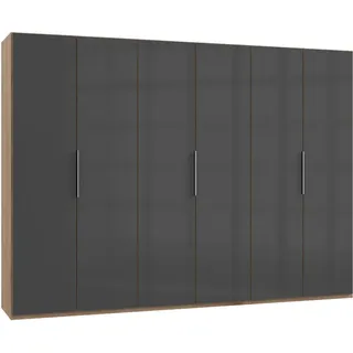 Level 300 x 216 x 58 cm Plankeneiche Nachbildung/Grauglas