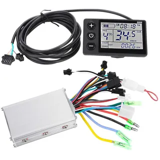 Pwshymi Motor Controller Wasserdichtes LCD-Display Bürstenloses Controller-Kit für E-Bike-Scooter mit Elektrofahrrad(24V/36V 350W)