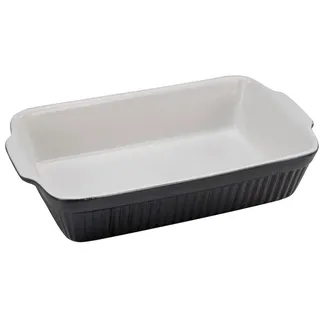 CreaTable Auflaufform Classic 19 x 34 cm Steinzeug Schwarz