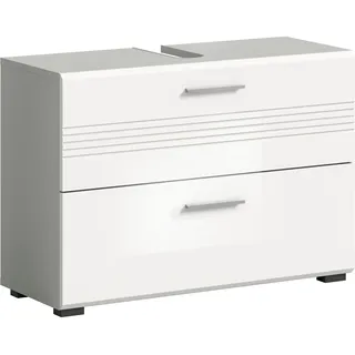 WELLTIME »Calcio, Breite 80 cm, 2 Schubkästen, davon einer geteilt,« MDF Front, Badschrank, Bad-Möbel, Badezimmer