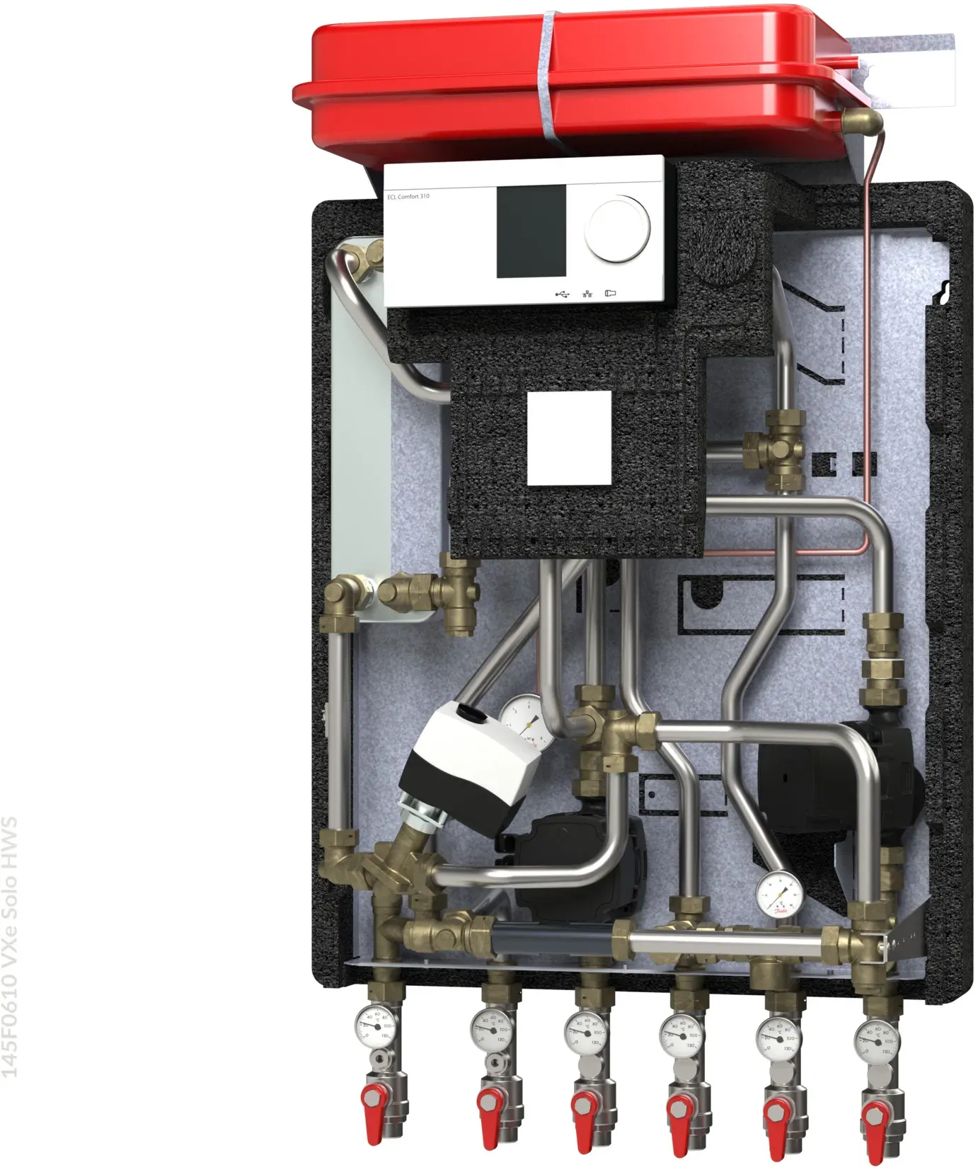 Danfoss Hausstation VXe Solo HWS, Typ 1 HE:20kW, ECL310/A337