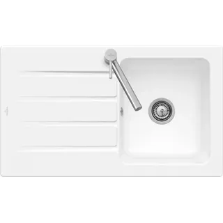 Villeroy & Boch Architectura 50 weiß alpin + Handbetätigung + Lochbohrung 1