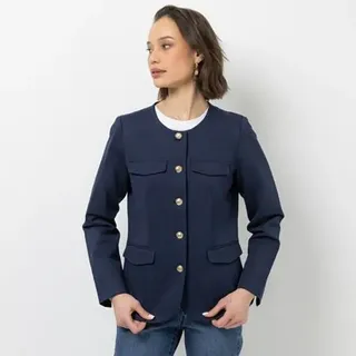 STEFFEN SCHRAUT Blazer, Schmuckknöpfe bedrucktes Futter figurbetont